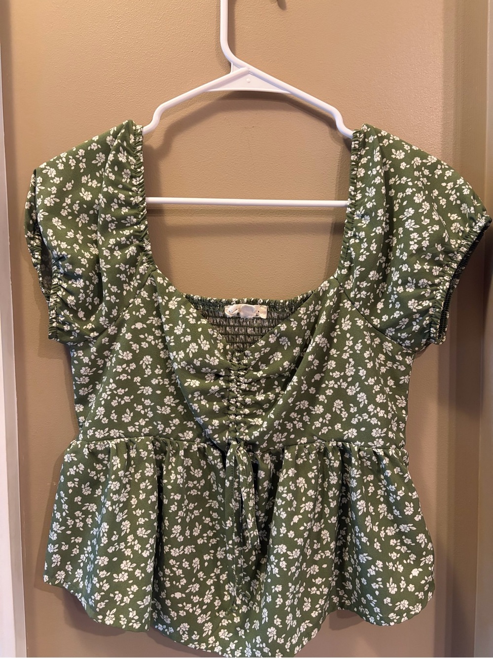 L.A. Hearts Olive Green Floral Skirt - Medium